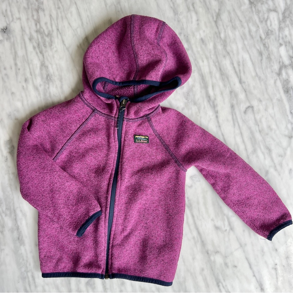 SOLD Kids' Girls L.L.Bean Sweater Fleece, Hooded